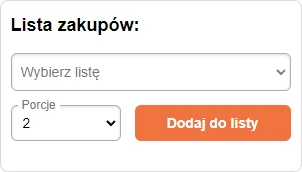 Wygląd bloku dodawania do listy zakupów przepisów i produktów - STG PrzepisDiety